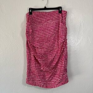 Samantha Sung Rushed Fitted Houndstooth Skirt